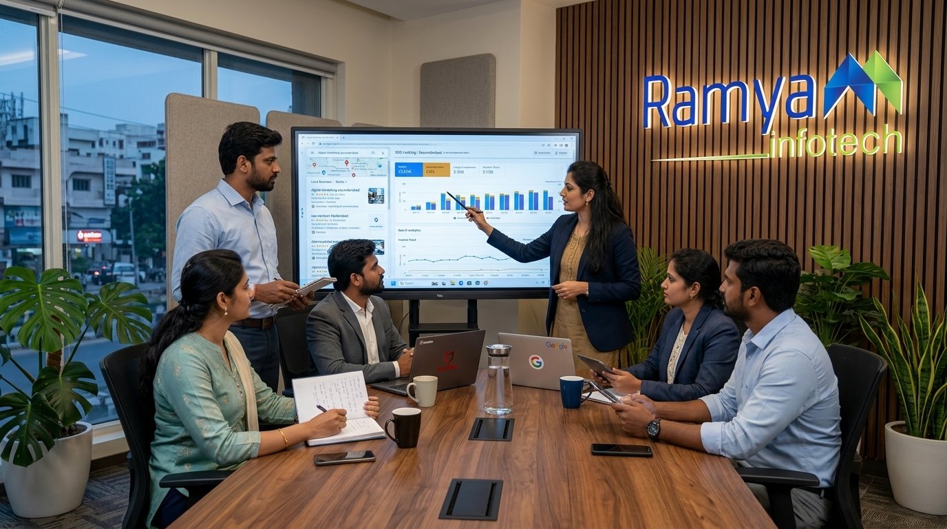 Ramya Infotech Local SEO and Google Maps Strategy Discussion